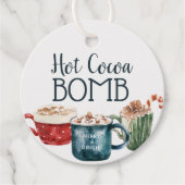 Étiquette Cadeau Bombe de Chocolat Chaud (Devant)