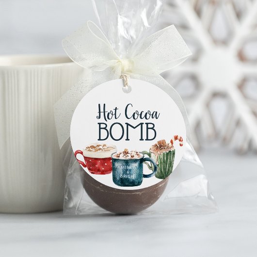 Étiquette Cadeau Bombe de Chocolat Chaud