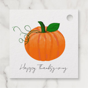 Étiquette-cadeau Bon thanksgiving de conception de Citrouille MVB