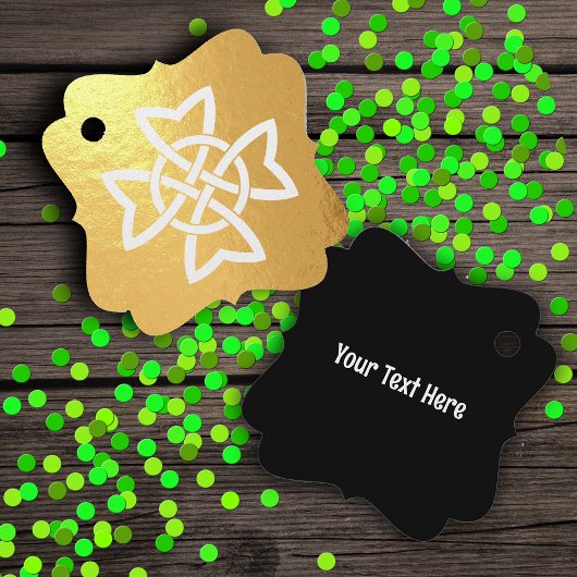 Étiquette-cadeau Boucles de noeuds Celtiques irlandais entrelacées