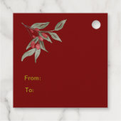 Étiquette-cadeau Bouquet de rose (Dos)