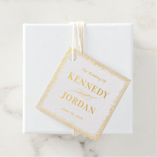 Étiquette-cadeau Brilliant Glow REAL FOIL Wedding Favor Tags