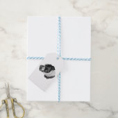 Étiquette cadeau Bulldog ombré (Avec de laficelle)