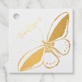 Étiquette-cadeau Butterfly Thank You Ink Stamp 