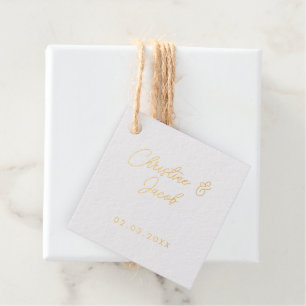 Étiquette-cadeau cadeau de mariage simple élégant moderne partie de