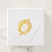 Étiquette-cadeau Cadre à monogramme orné (Avec boite)