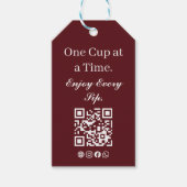 Étiquette Cadeau Café Bourgogne QR Code Profitez d (Devant)