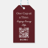 Étiquette Cadeau Café Bourgogne QR Code Profitez d (Dos)