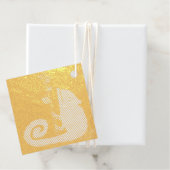 Étiquette-cadeau Caméléon vert mignon (Avec boite)