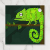Étiquette-cadeau Caméléon vert mignon (Dos)