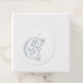 Étiquette-cadeau Capitale décorative botanique médiévale C (Avec boite)