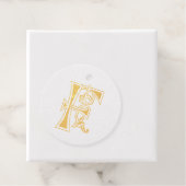 Étiquette-cadeau Capitale décorative botanique médiévale F (Avec boite)