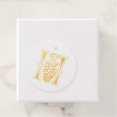 Étiquette-cadeau Capitale décorative botanique médiévale H (Avec boite)