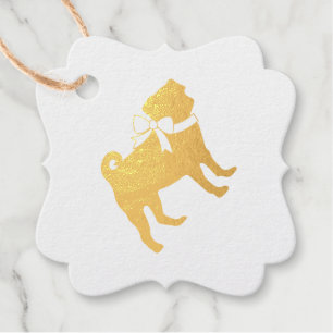 Étiquette-cadeau Carlin Chien Baby shower Thème Chien Chiot Neutre