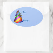 Étiquette cadeau Casquette anniversaire (Sac)