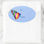 Étiquette cadeau Casquette anniversaire (Sac)