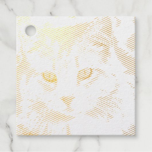 Étiquette-cadeau Cat (Devant)