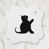 Étiquette-cadeau Cat dit bonjour (Dos)