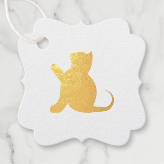Étiquette-cadeau Cat dit bonjour (Devant)