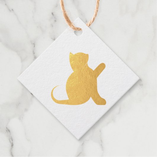 Étiquette-cadeau Cat dit bonjour (Devant)