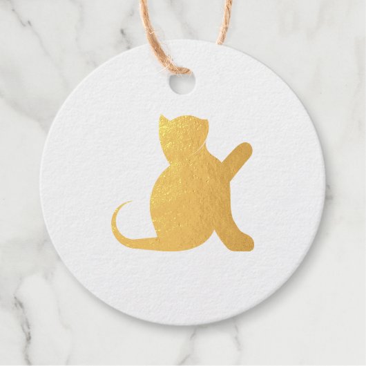 Étiquette-cadeau Cat dit bonjour (Devant)