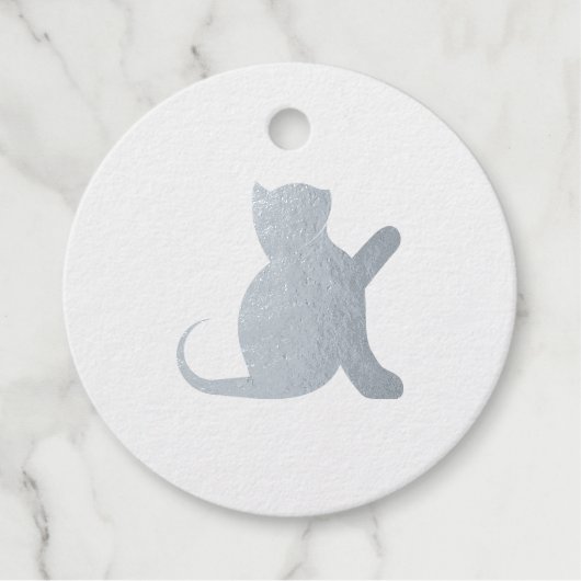 Étiquette-cadeau Cat dit bonjour (Devant)