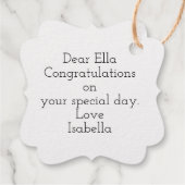 Étiquette-cadeau Célébrez l'or moderne (Dos)