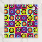 Étiquette-cadeau cercles motif (Dos)