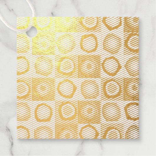 Étiquette-cadeau cercles motif (Devant)