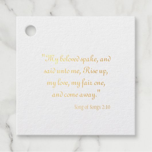 Étiquette-cadeau Chanson des chansons 2:10 (Devant)