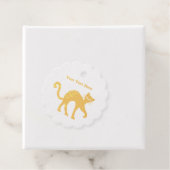 Étiquette-cadeau Chat Éffrayant Or Arrondi Whiskers (Avec boite)