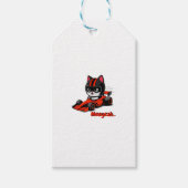 Étiquette cadeau Chat pilote (Devant)