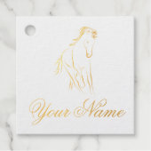 Étiquette-cadeau Cheval de course (Devant)