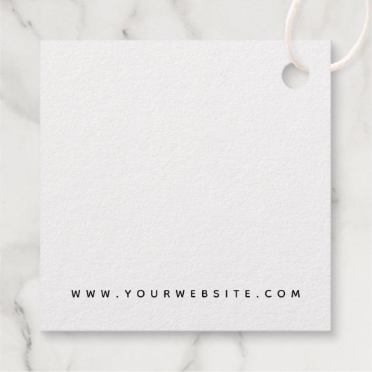 Étiquette-cadeau CHEVEUX + logo NAILS Carré kraft Foil Favoriser Ta (Dos)