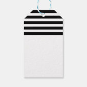 Étiquette cadeau chic et glamour à rayures noires  (Dos)