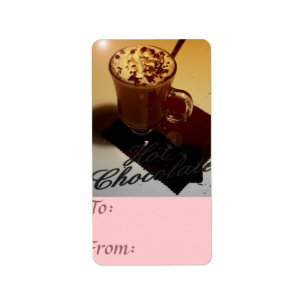 étiquette cadeau chocolat chaud