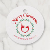 Étiquette-cadeau Christmas Holly Berries (Dos)
