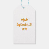 Étiquette cadeau Citrouille Automne (Dos)