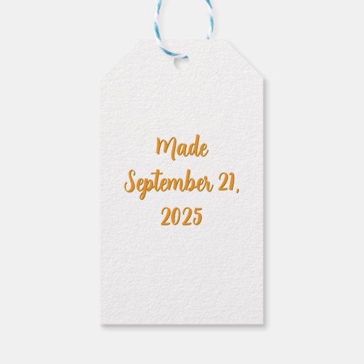 Étiquette cadeau Citrouille Automne (Dos)