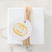 Étiquette-cadeau Citrouille classique moderne Jack-o'lanterne (Avec boite)