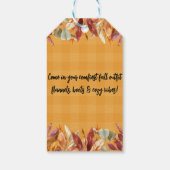 Étiquette cadeau Citrouille d'automne Merci de fêt (Dos)