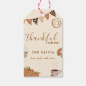 Étiquette Cadeau Citrouille De Tombée Merci À Vous (Dos)