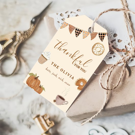 Étiquette Cadeau Citrouille De Tombée Merci À Vous