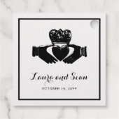 Étiquette-cadeau Claddagh irlandais | Fidélité et amitié (Dos)