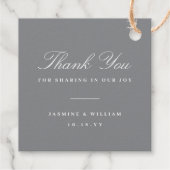 Étiquette-cadeau Classic Square Double Happiness Chinese Wedding Fo (Dos)