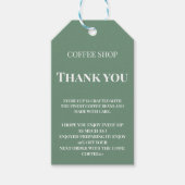 Étiquette Cadeau Code QR Merci pour Café (Devant)