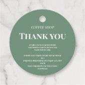 Étiquette Cadeau Code QR Merci pour Café (Devant)