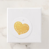 Étiquette-cadeau Coeur d'amour rose fait main (Avec boite)