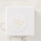 Étiquette-cadeau Coeur Mariage "Merci" (Avec boite)