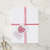 Étiquette cadeau cœur Saint-Valentin romantique –  (Avec de la ficelle)
